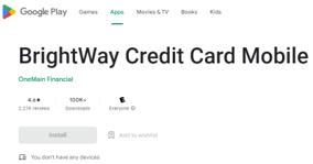 Brightway Credit Card Login