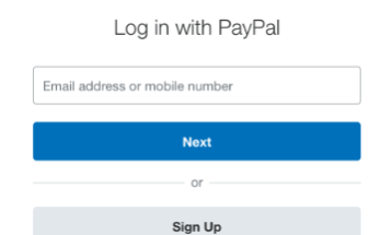 PayPal login